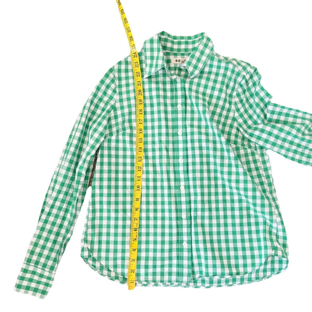 Boden Gingham Check Button Up Shirt Women’s Size 6R Kelly Green Country Prep - Picture 8 of 9